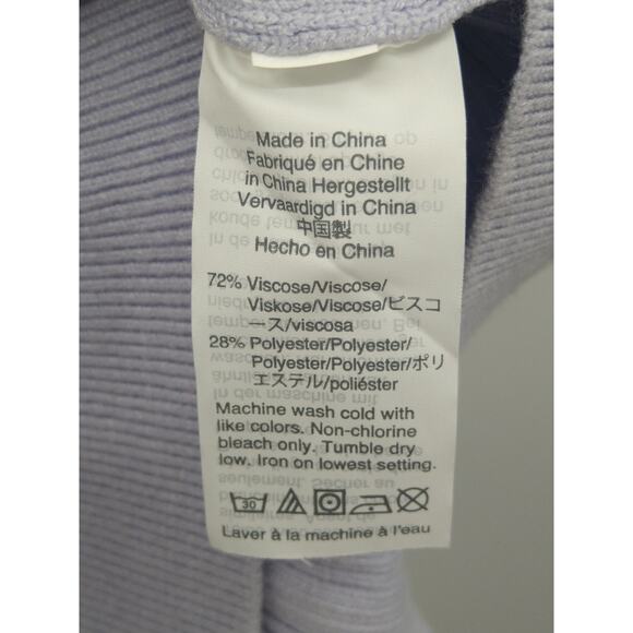 J. Crew T-Shirt Top XL Square Neck Elbow Sleeve Ribbed Stretch Casual Lavender - Picture 6 of 7